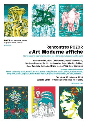 Rencontres d&#039;Art Moderne affiché 2020 aux Ateliers Oblik